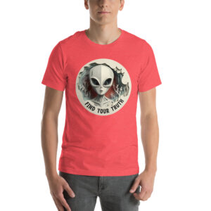 Find Your Truth T-Shirt | Retro UFO Alien Papercraft Design