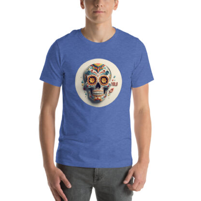 Grunge Papercraft Calavera Shirt | "YOLO" Day of the Dead Graphic Tee - Image 4