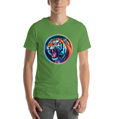 Roaring Neon Tiger Shirt | Artistic Animal Lover Gift Tee - Image 5