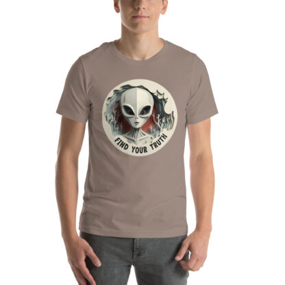 Find Your Truth T-Shirt | Retro UFO Alien Papercraft Design - Image 3