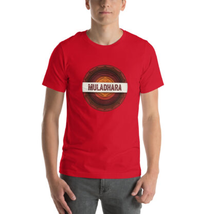 Root Chakra T-Shirt | Muladhara Grounding Tee in Papercraft Grunge Style - Image 3