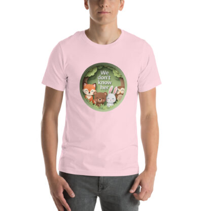 "We Don't Know Her" Tee by Forest Frenemies | Iconic Meme Animal Design - Image 4