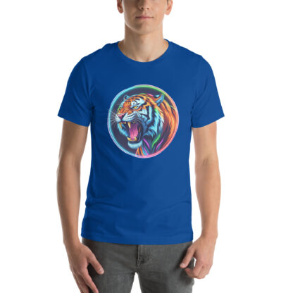 Roaring Neon Tiger Shirt | Artistic Animal Lover Gift Tee - Image 3