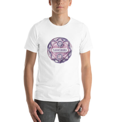 Sahasrara Crown Chakra T-Shirt | Spiritual Papercraft Grunge Tee for Yoga Meditation - Image 7