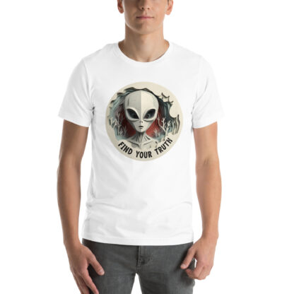 Find Your Truth T-Shirt | Retro UFO Alien Papercraft Design - Image 5