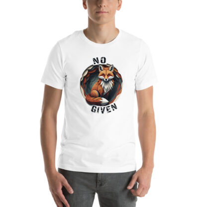 No Given" Fox T-Shirt | Grunge Papercraft Graphic Tee for a Witty Attitude - Image 6
