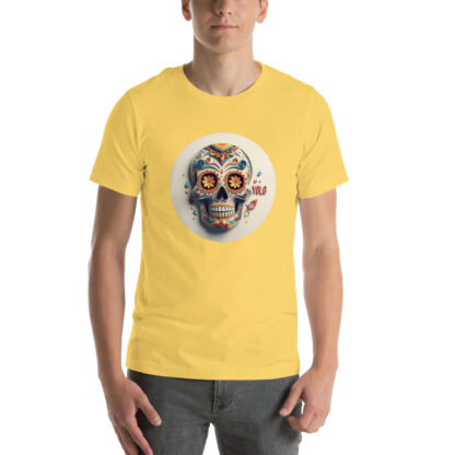 Grunge Papercraft Calavera Shirt | "YOLO" Day of the Dead Graphic Tee - Image 7