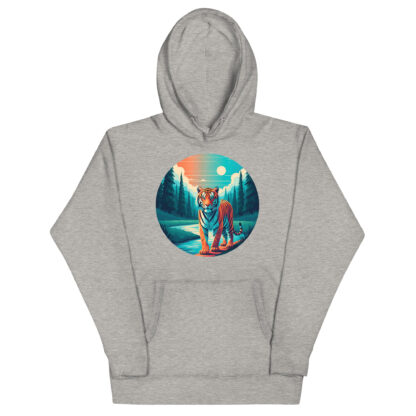 Majestic Geometric Tiger Hoodie: Polygonal Art Deco Wildcat - Image 5