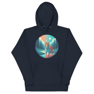 Majestic Geometric Tiger Hoodie: Polygonal Art Deco Wildcat