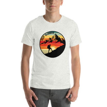 Retro Sunset Hiking T-Shirt | Vintage Keep Climbing Mountain Adventure Tee - Image 7