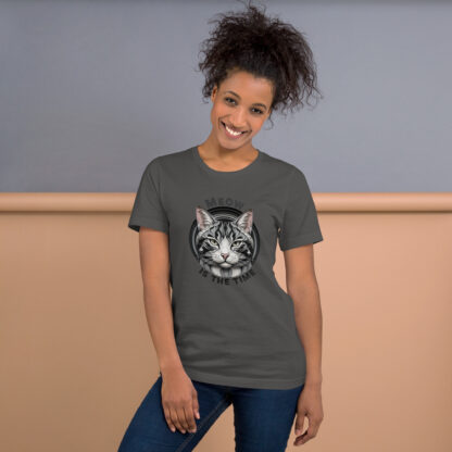 "Meow Is The Time" T-Shirt | Papercraft Cat Lover's Tee - Image 2