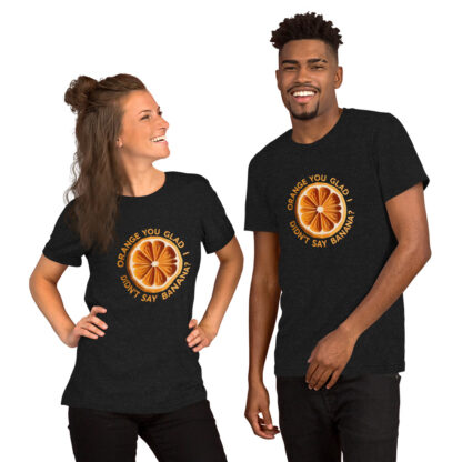 Papercraft "Orange you glad I didn't say Banana" T-Shirt: Funny Fruit Pun Design - Image 2