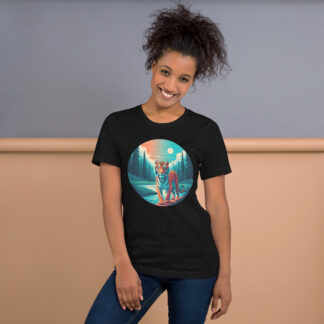 Majestic Geometric Tiger T-Shirt: Polygonal Art Deco Wildcat