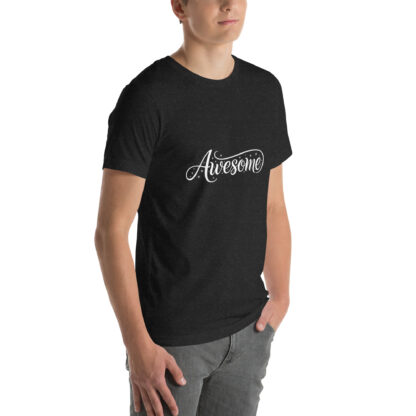 "Awesome" T-Shirt | Inspirational Cursive Wordmark & Stars Tee - Image 6