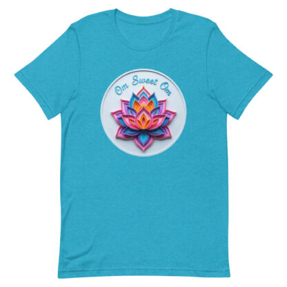 "Om Sweet Om" T-Shirt | Colorful Papercraft Lotus Design - Image 5