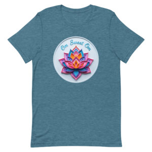 "Om Sweet Om" T-Shirt | Colorful Papercraft Lotus Design
