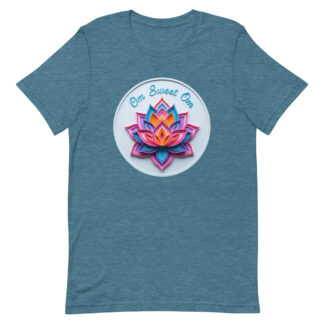 "Om Sweet Om" T-Shirt | Colorful Papercraft Lotus Design