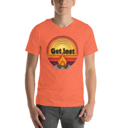 Circular Wanderlust Tee - Retro Bonfire & "Get Lost" Graphic - Image 4