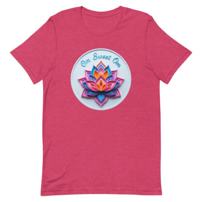 "Om Sweet Om" T-Shirt | Colorful Papercraft Lotus Design - Image 2