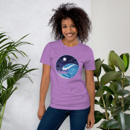 Neon Tsunami T-Shirt | Circular Ocean Wave Design - Image 7