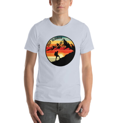 Retro Sunset Hiking T-Shirt | Vintage Keep Climbing Mountain Adventure Tee - Image 6