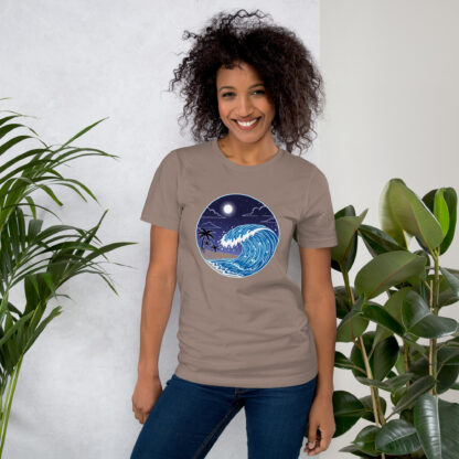 Neon Tsunami T-Shirt | Circular Ocean Wave Design - Image 4
