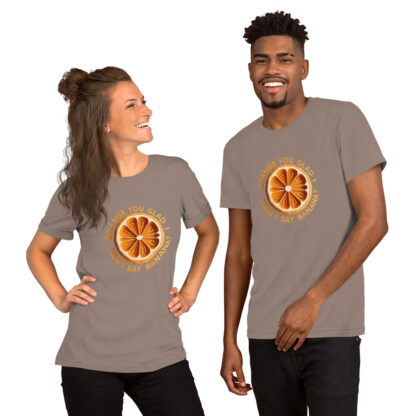 Papercraft "Orange you glad I didn't say Banana" T-Shirt: Funny Fruit Pun Design - Image 3