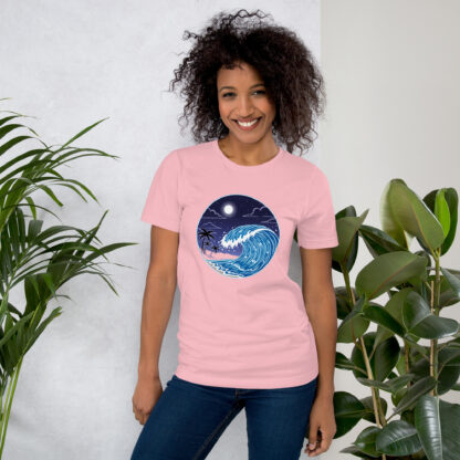 Neon Tsunami T-Shirt | Circular Ocean Wave Design - Image 9