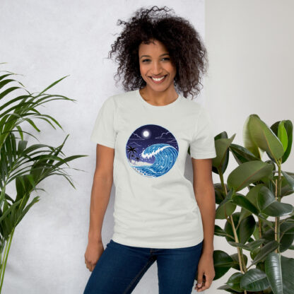 Neon Tsunami T-Shirt | Circular Ocean Wave Design - Image 12