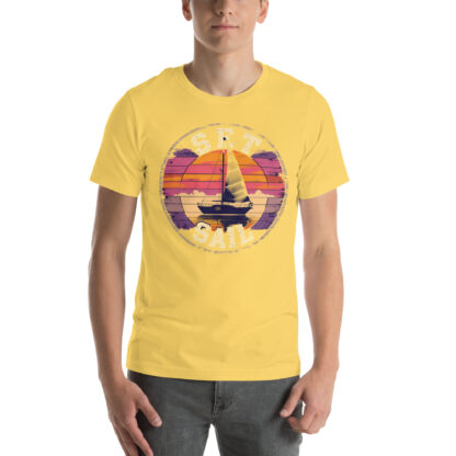 Vintage "Set Sail" T-Shirt: Retro Nautical Adventure & Sunset Tee - Image 7