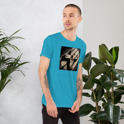 Old Rugged Cross T-Shirt with Semi-Colon Etched Design – Grunge Style Faith Tee - Image 2