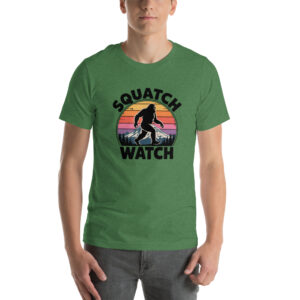 Bigfoot "Squatch Watch" T-Shirt | PNW Mountain & Sunset Design