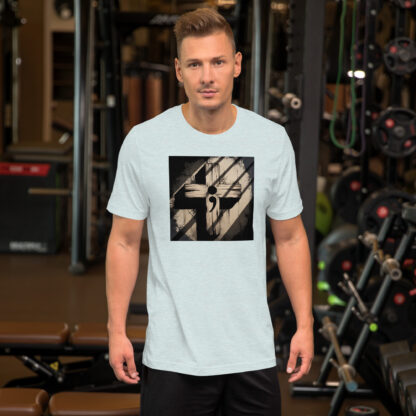 Old Rugged Cross T-Shirt with Semi-Colon Etched Design – Grunge Style Faith Tee - Image 11
